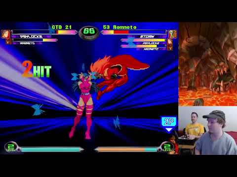 MvC2: Jim - Psylocke Mashed Psy Blade travels 60% of the Screen and Hits Storm .:12.15.23:.