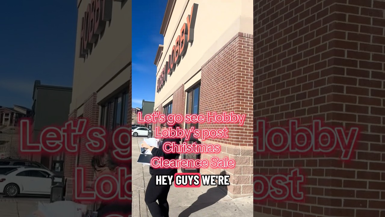 Let's go to hobby lobby and shop Christmas sale 