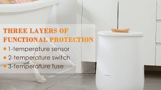 Keenray Bucket Towel Warmers, Luxury Towel Warmer, Large Towel Warmer For Bathroom - White