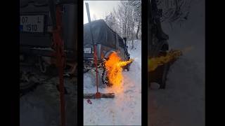 💥💣Tire repair with fire #offroad #fail #4x4 #4x4offroad #epic #offroading #mudbogging #car #snow