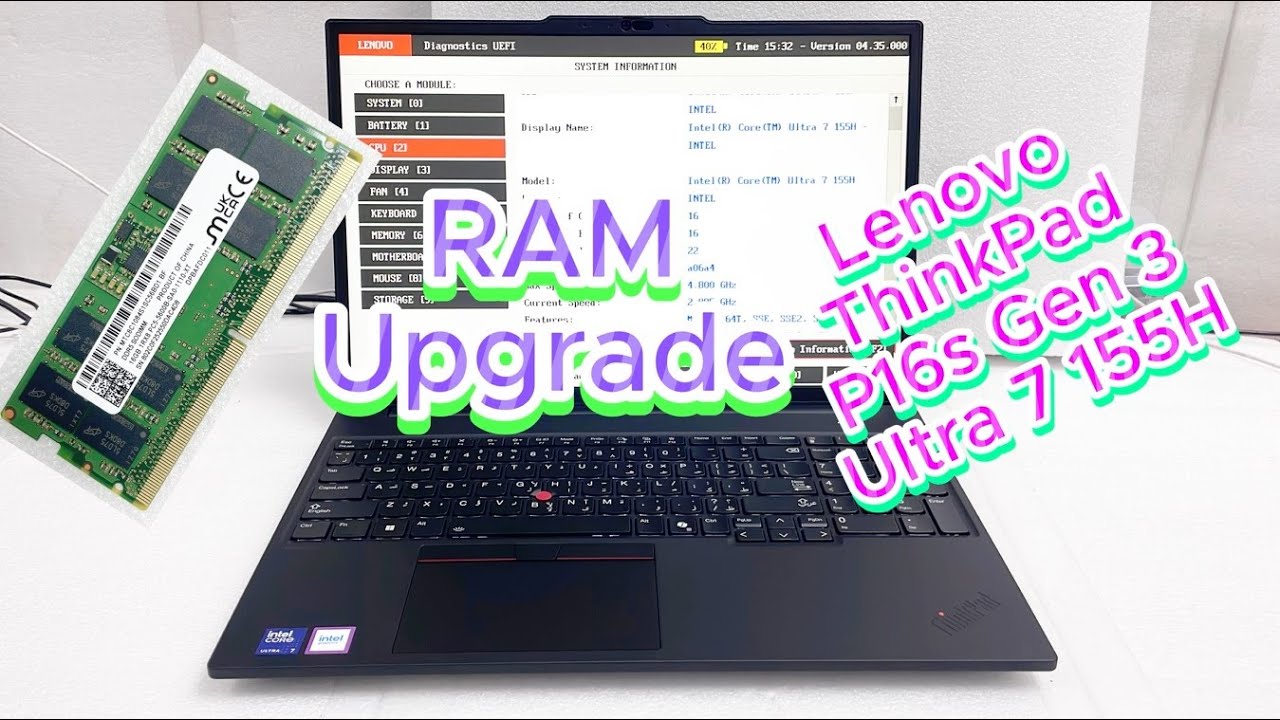 Lenovo ThinkPad P16s Gen 3 Ultra 7 155H RAM Upgrade | 21KS002NGR | ThinkPad P16s Gen 3 Unboxing