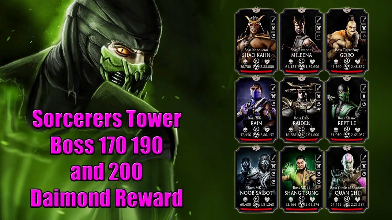 Sorcerers Tower Boss 170 190 and 200 | MK Mobile