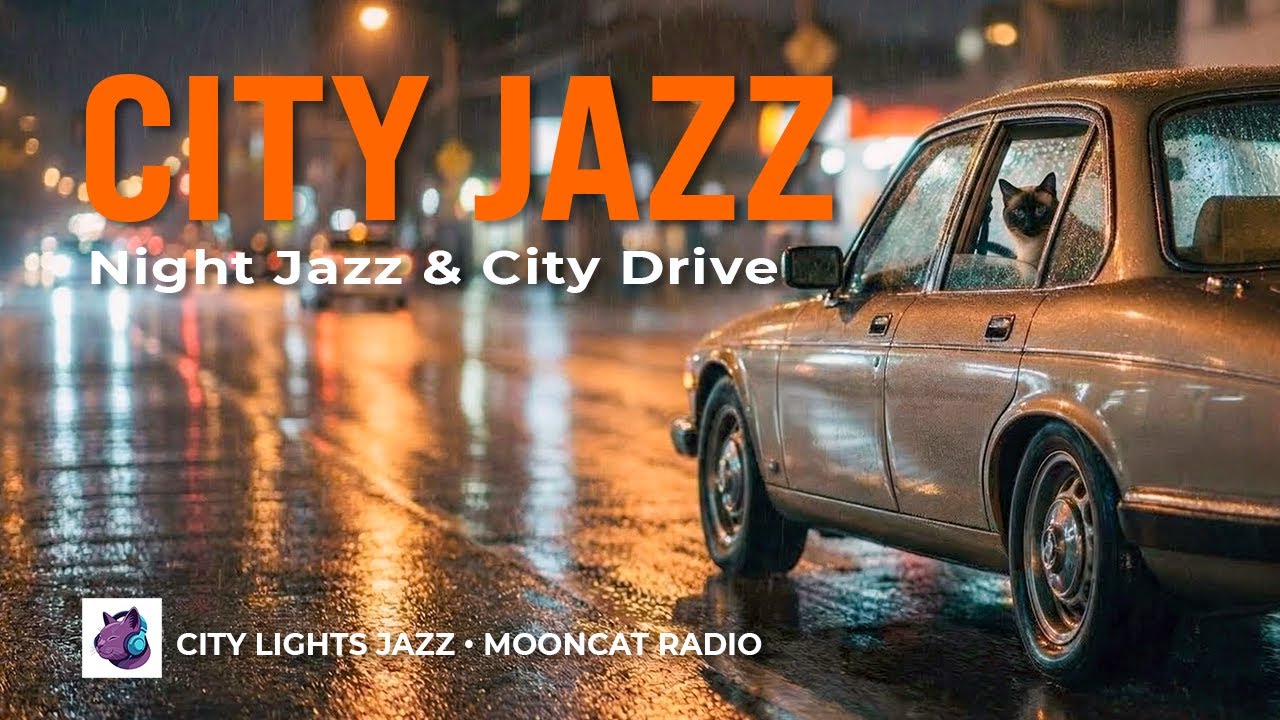 Deep Night Jazz 🟠 | City Drive Vol.1 (Smooth Jazz, Lo-Fi & Rain Ambience)