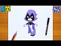 Teen Titans Go Drawing | How to Draw Raven from Teen Titans Go!