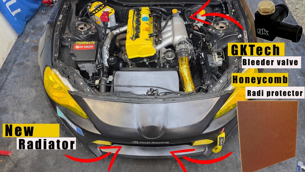 Frs Radiator Guard K24 FRS new radiator and other cooling Mods - YouTube