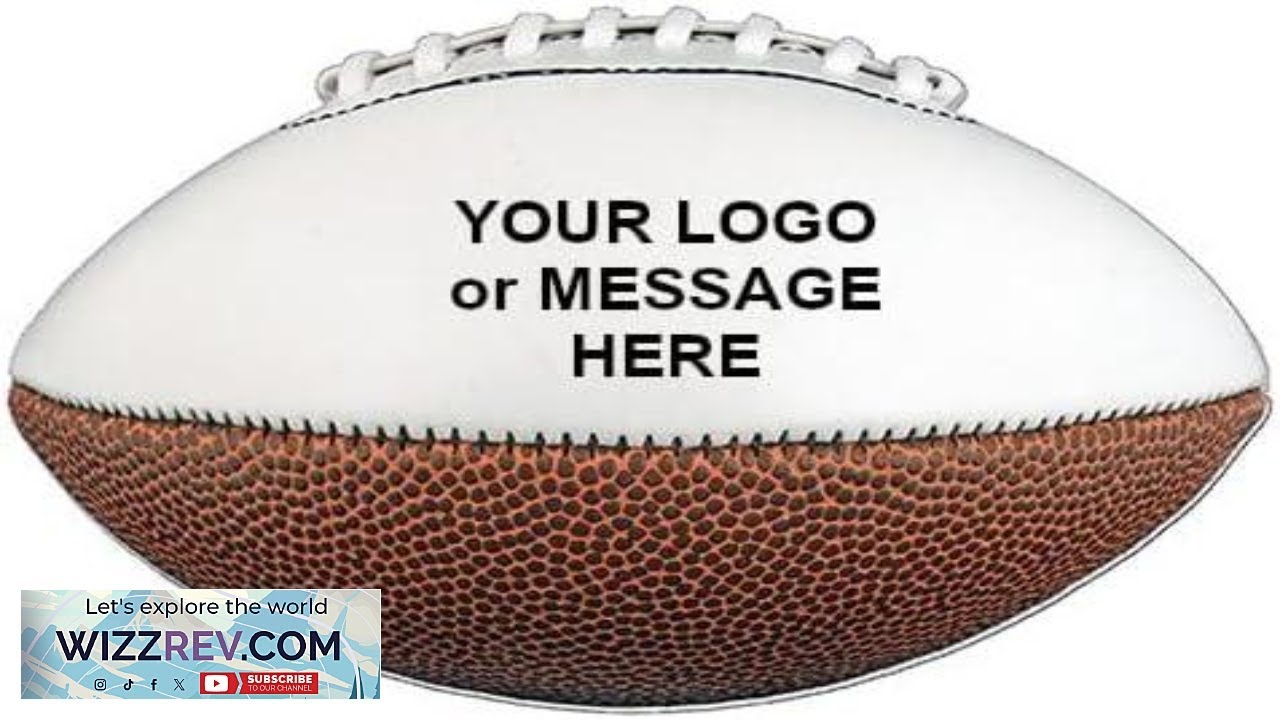 Promos On Time 5 Qty 14" Full Size Synthetic Leather Signature Footballs with Your Single