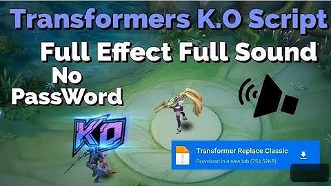 New!! Script Eliminate K.O Transformers No Password terbaru full effect voice