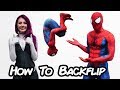 Spiderman teaches how to backflip spider verse parkour tutorial