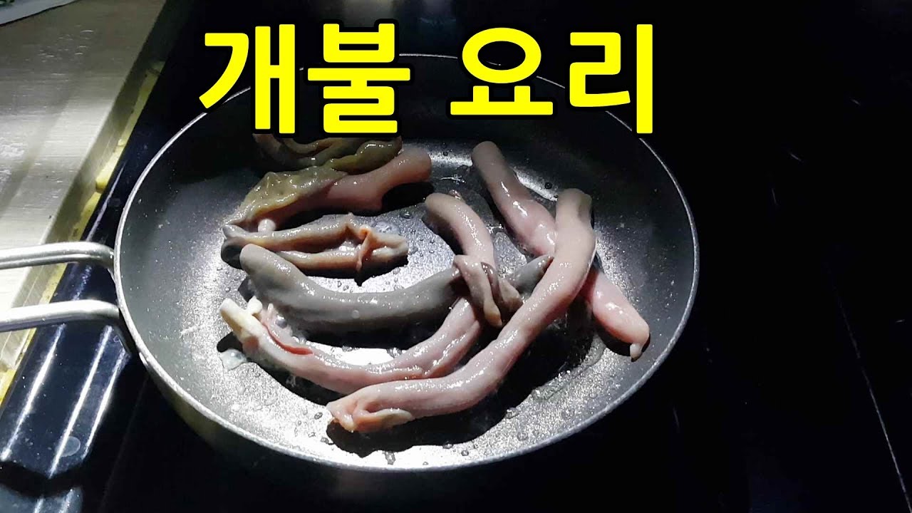 살아있는 개불 요리 간단한 개불볶음 손질과 함께~먹방 - YouTube