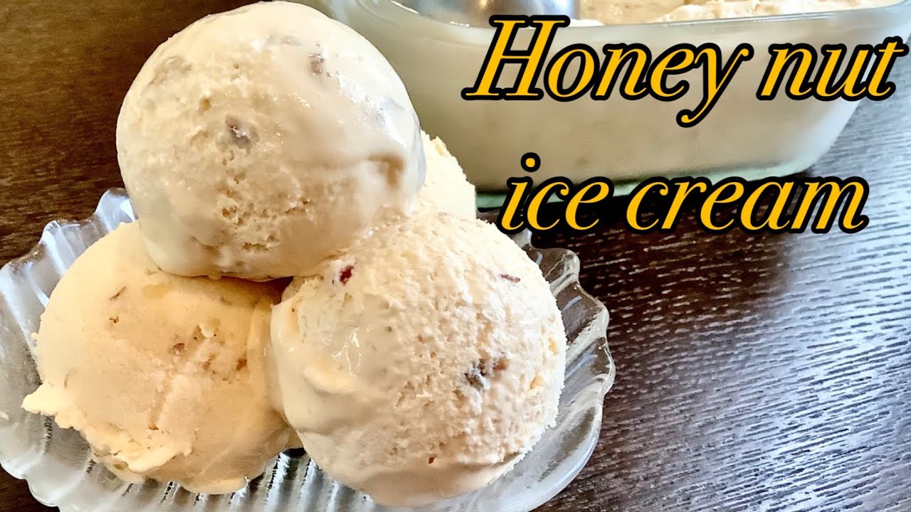 はちみつ漬けのナッツがゴロゴロ入った｢ハニーナッツアイスクリーム｣の作り方／How to make Honey nut ice cream