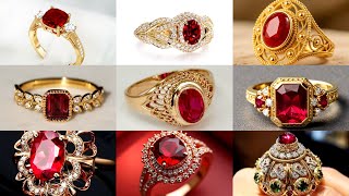 Celebrity Most beautiful and trending ruby rings collection/new designs of ruby rings ideas Wealth