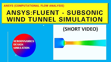 ANSYS: FLUENT - Subsonic wind tunnel simulation (short video)