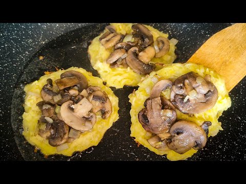 This is how my grandmother always cooked ❤ Potato pancakes with mushrooms