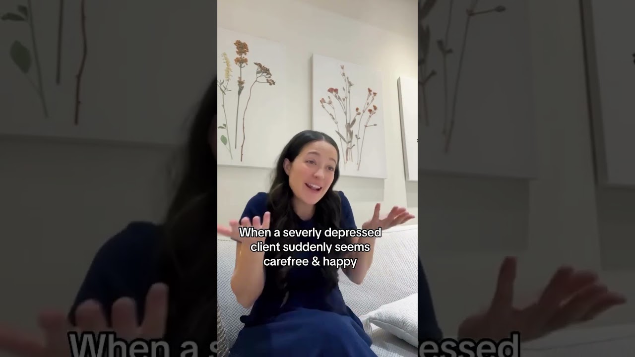 An extremely unexpected sign that someone is having suicidal thoughts, ideations or plans, is when