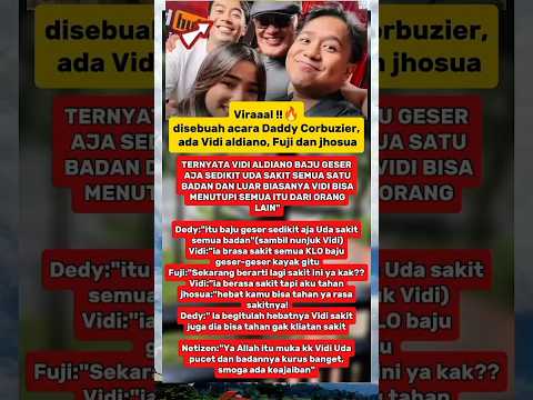 Viral di sebuah acara deddy corbuzoet saat podcast dengan fuji dan vidi aldiano #artist