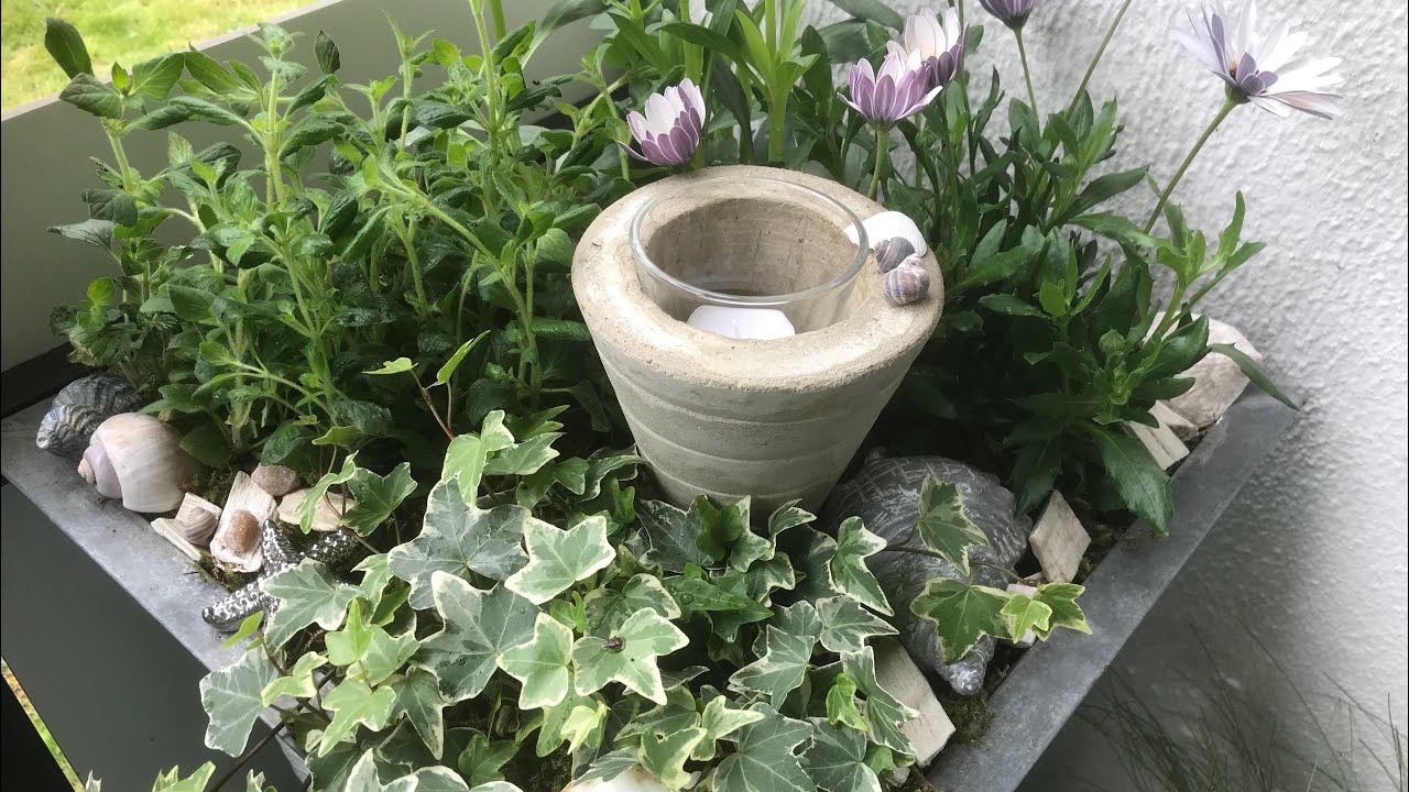 DIY: Wohn.- und Deko Idee, sommerliche Chilloase, Balkon Terrasse Sommer Deko 🌴🐚 / Deko Jana