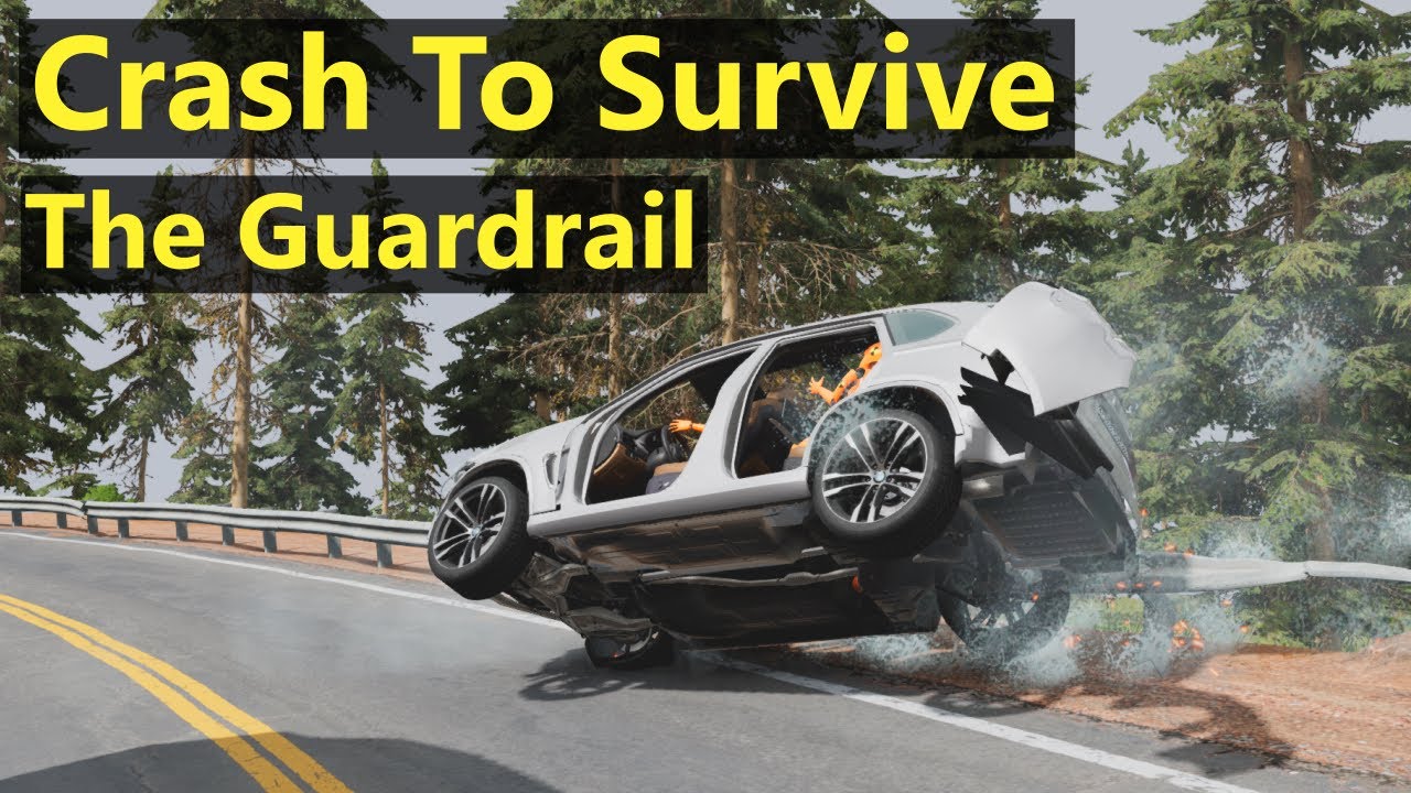 Guardrails Will Destroy Your Car but Save Your Life - BeamNG Drive Crash Scenarios with Test Dummies