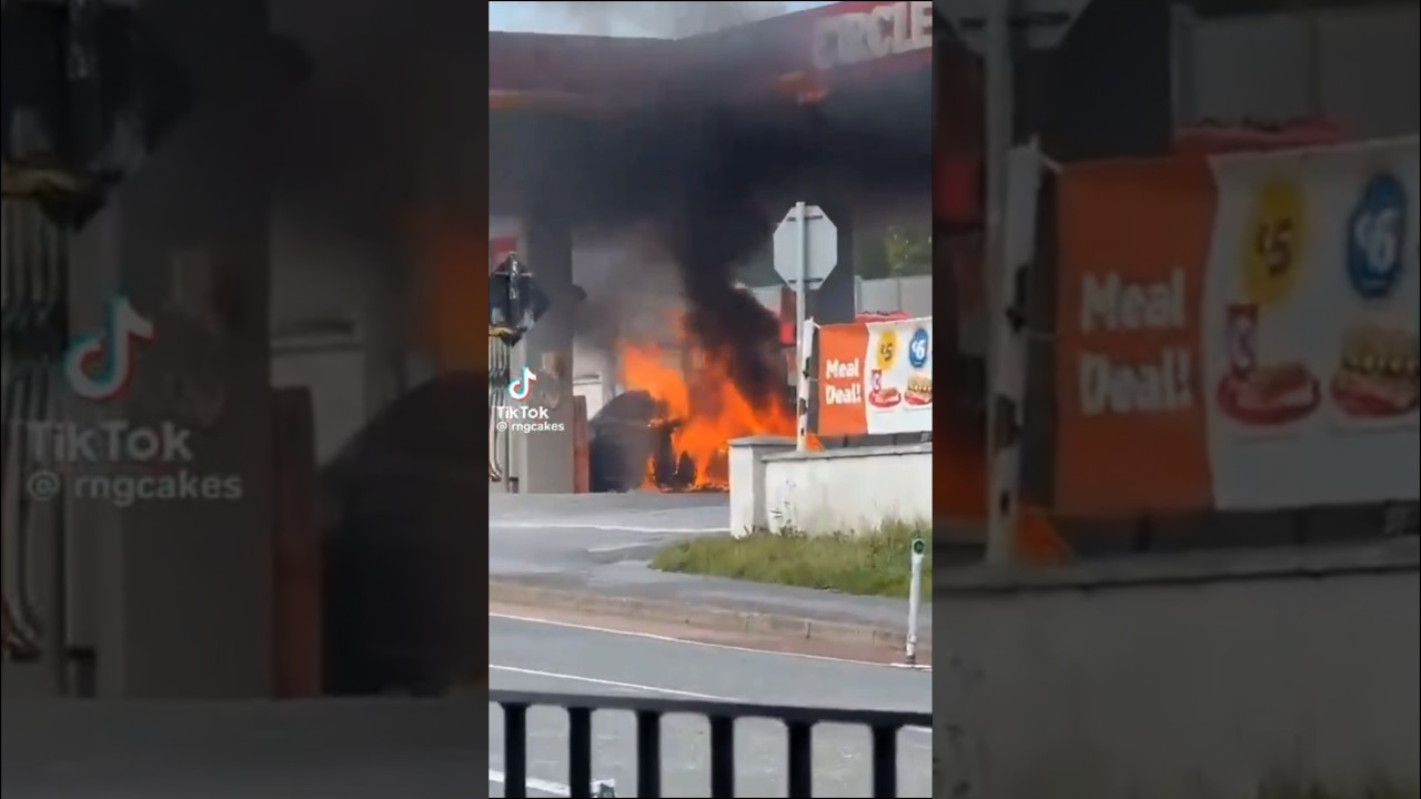 Fire at Petrol Station in Kilkenny, Ireland 😲