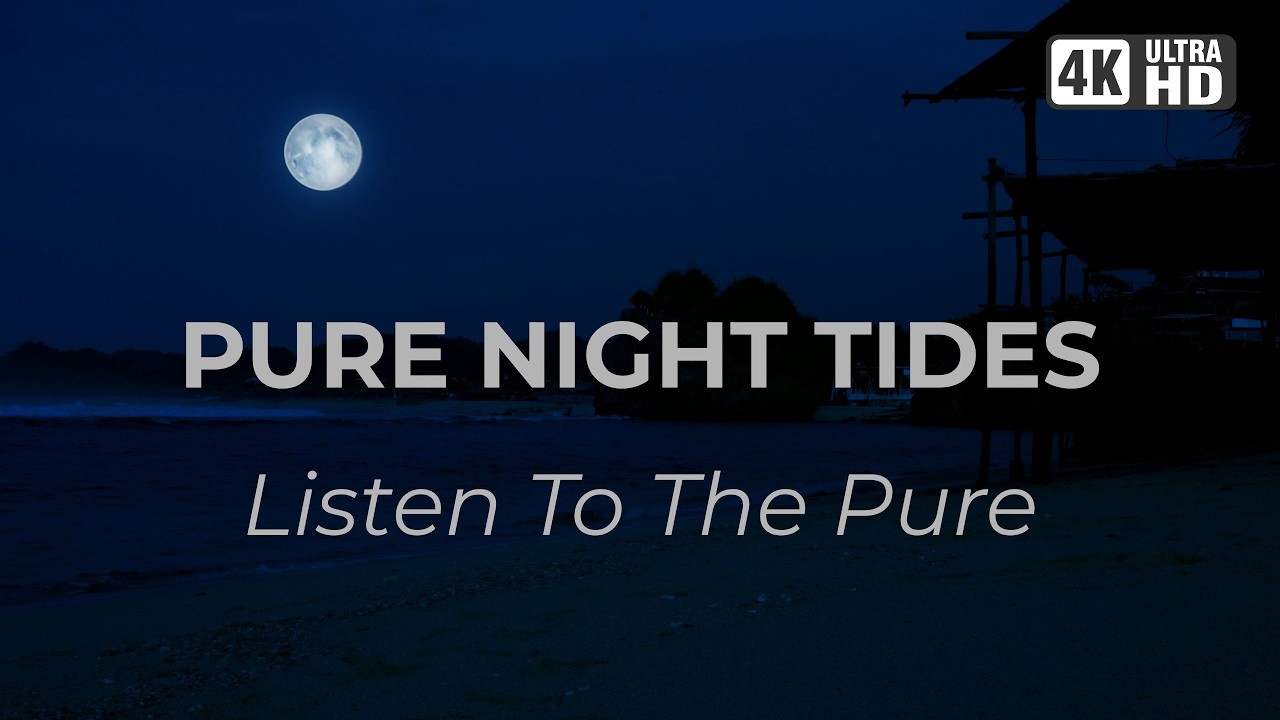 (No Ads) Pure Night Ocean Waves ASMR (No Music) for Deep Sleep & Stress Relief 🌊🌙