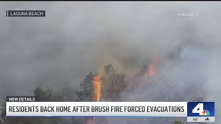 Residents return home following Laguna Beach brush fire