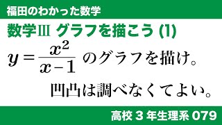 福田のわかった数学〜高校３年生理系079〜グラフを描こう(1)分数関数のグラフ