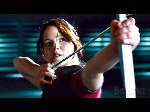 Katniss shoots the