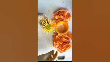 Cắt Tỉa Hoa Từ Củ Cà Rốt #mytran #nghethuattiahoa #trangtrimonan #tiahoaqua #shorts