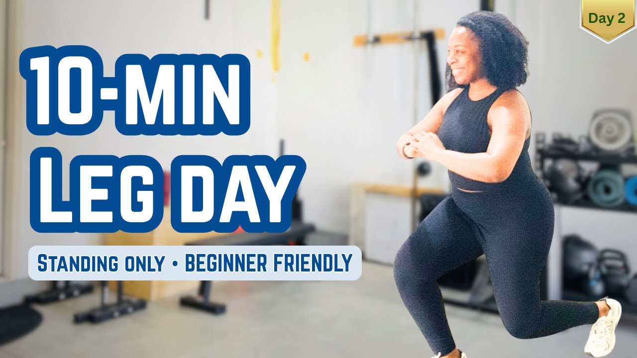 Day 2 | 10-Min Standing Leg Day Workout | Beginner Friendly & Postpartum Safe