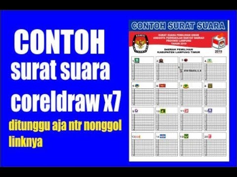 Cara Desain Surat Suara Pileg Vektor Format Coreldraw Free Download