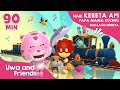 Naik kereta api papa mama kucing dan lagu lainnya  90 menit lagu anak indonesia populer