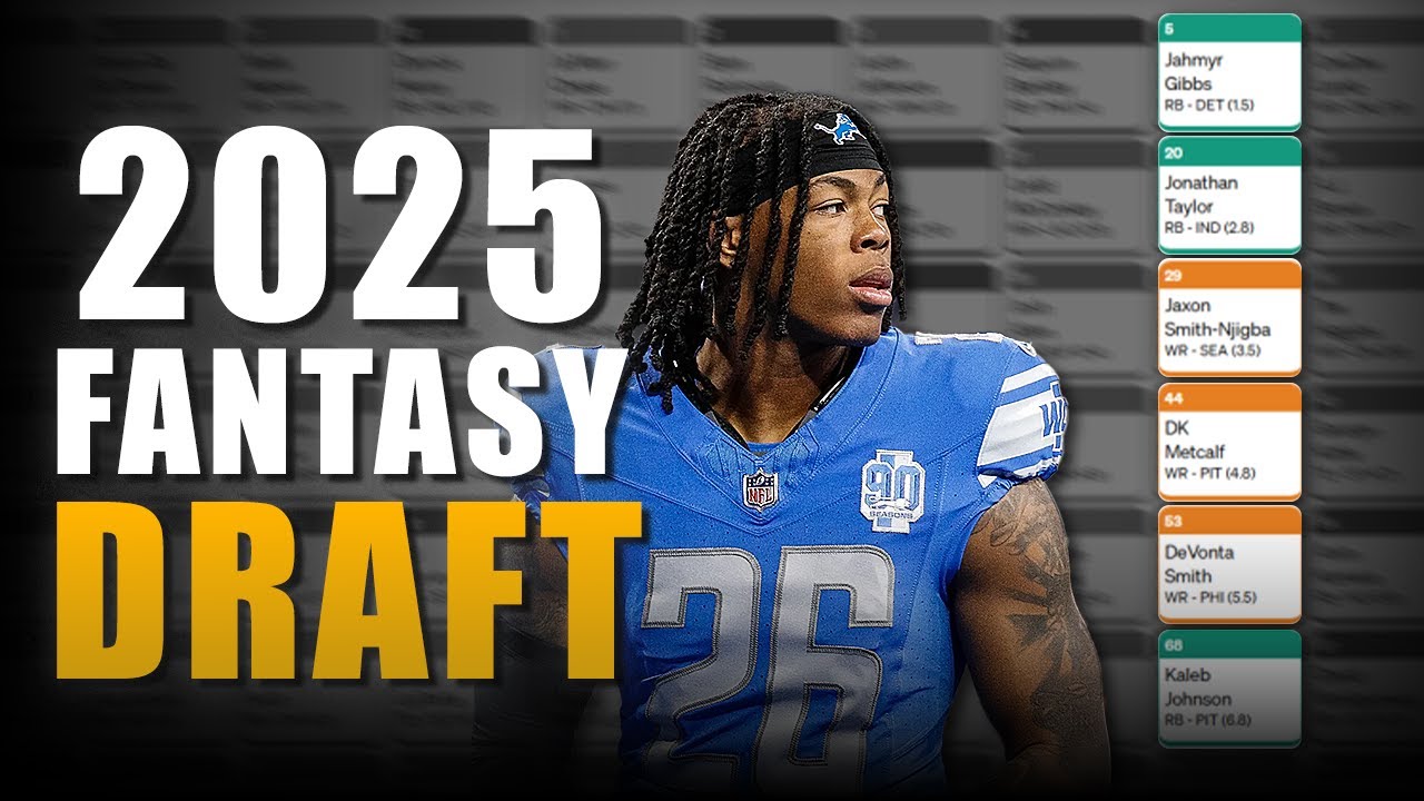 How I DOMINATED My First Fantasy Football Draft of 2025 - YouTube