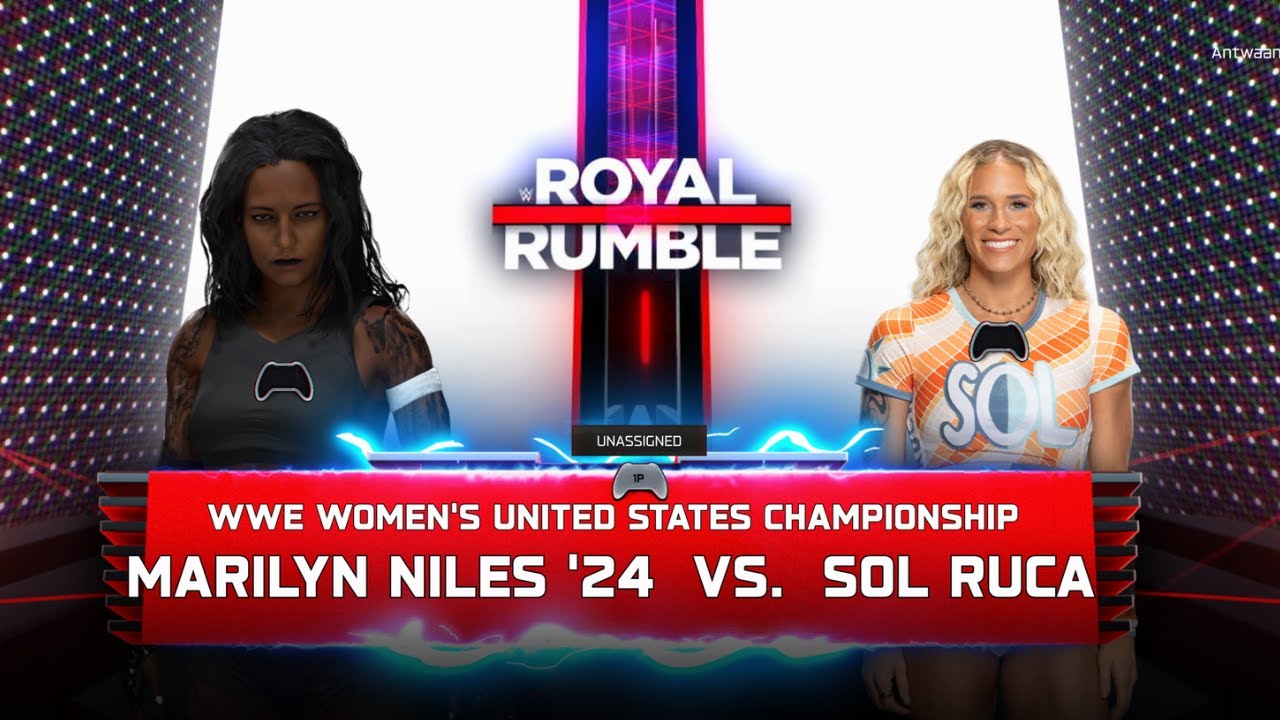 WWE 2K25: Marilyn Niles vs Sol Ruca - WWE Women's United States ...