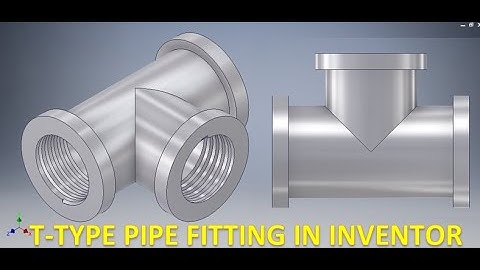 T Type Pipe Fitting || Pipe Fitting In Autodesk Inventor || Autodesk Inventor Tutorials || Cad 3d