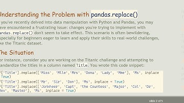 Solving the pandas.replace() Dilemma: Why Your Data Isn