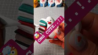 Satisfying Miniature Clay Penguin with Book Stack! 📚✨ #ClayArt#clay #clay