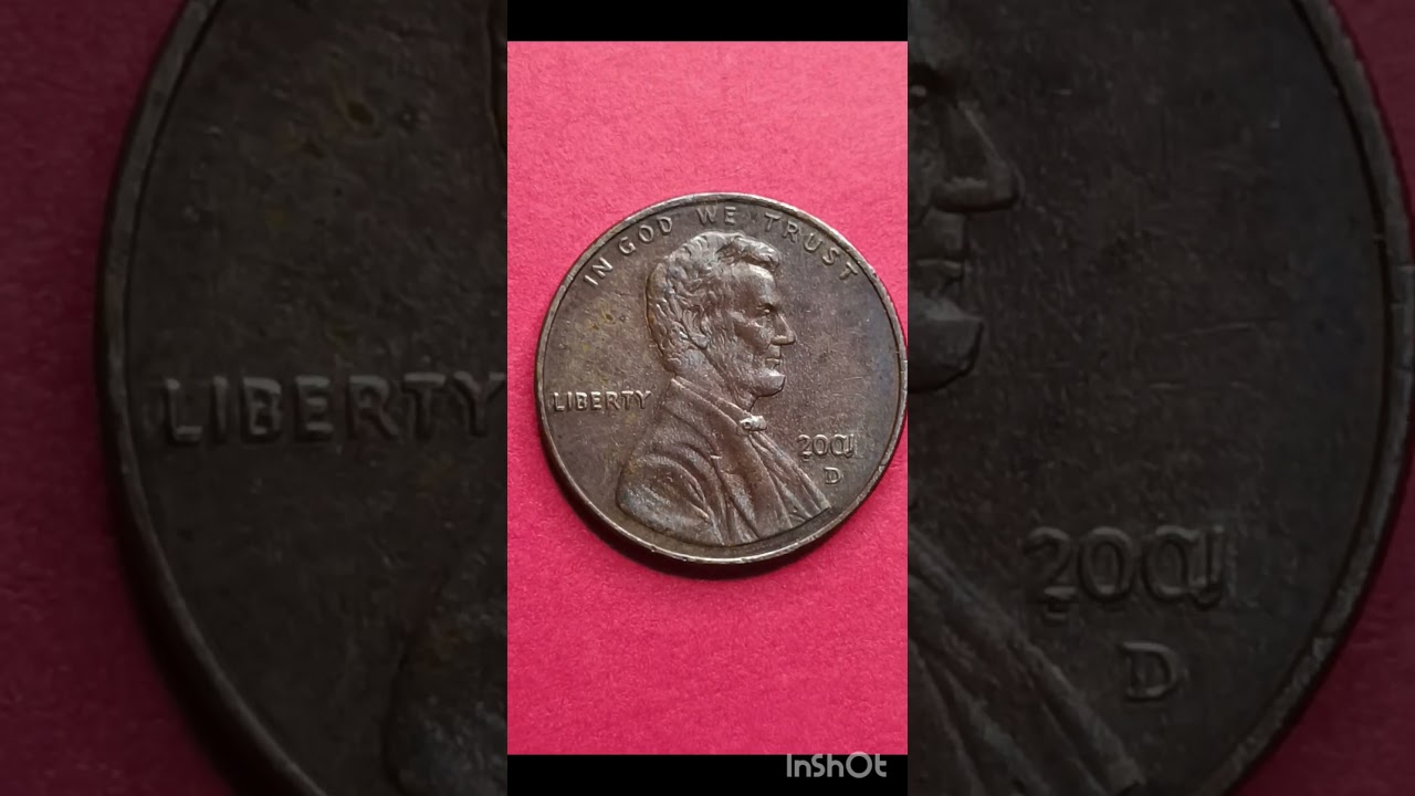 2001 USA Penny Double Die Error on Date Year