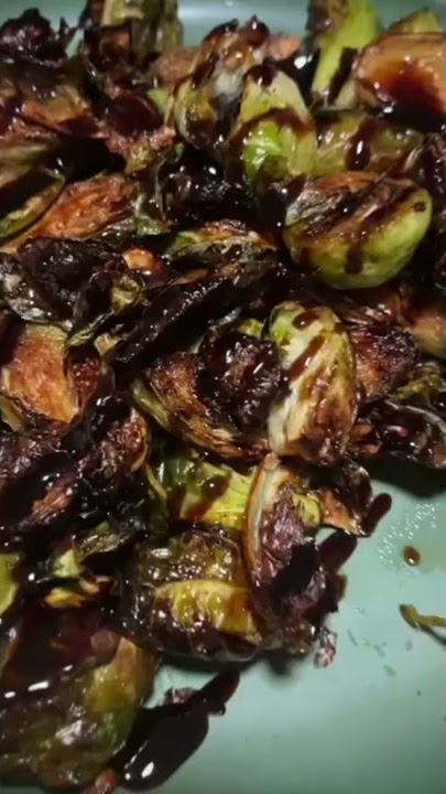 Crispy honey balsamic glazed Brussels sprouts