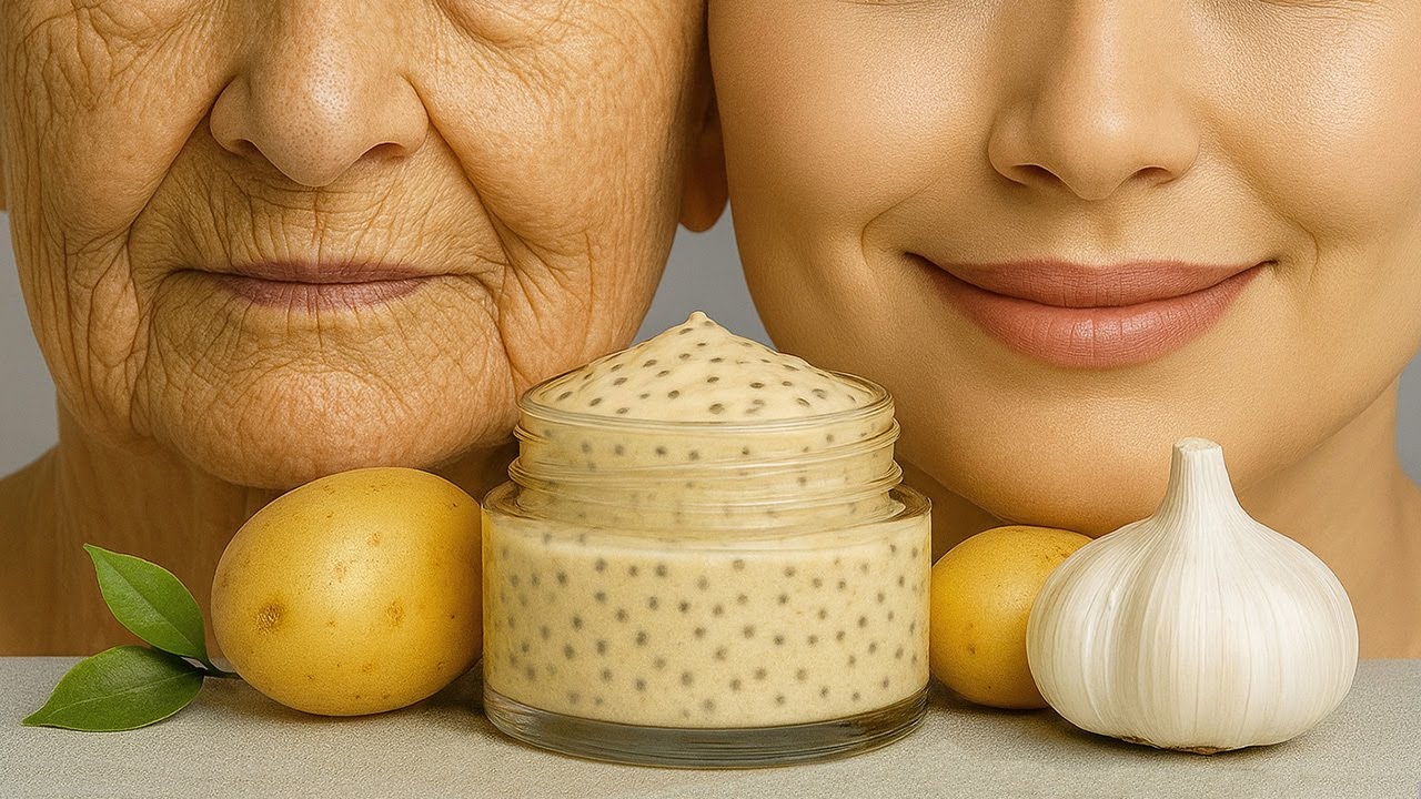 🥔🧄 Natural Collagen Boost–Erase Wrinkles Even at 70! Homemade Remedy for Glowing Skin & Tight Pores