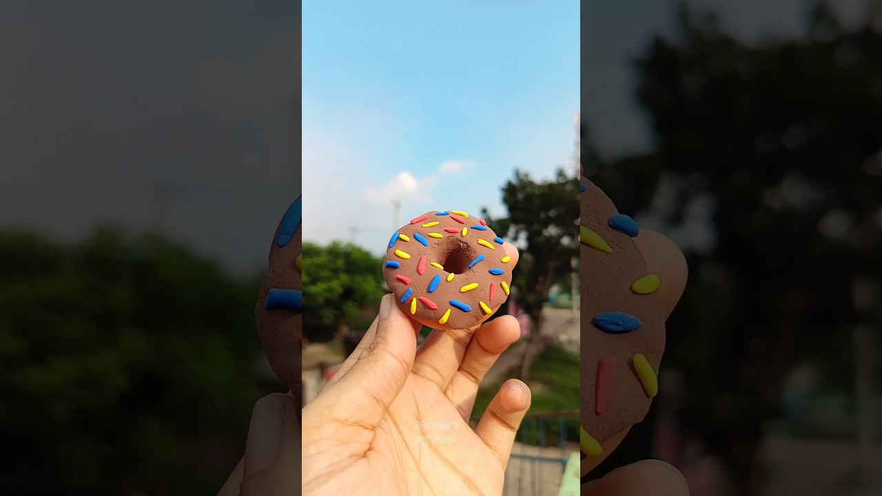 Clay chocolate donut 🍩✨ 