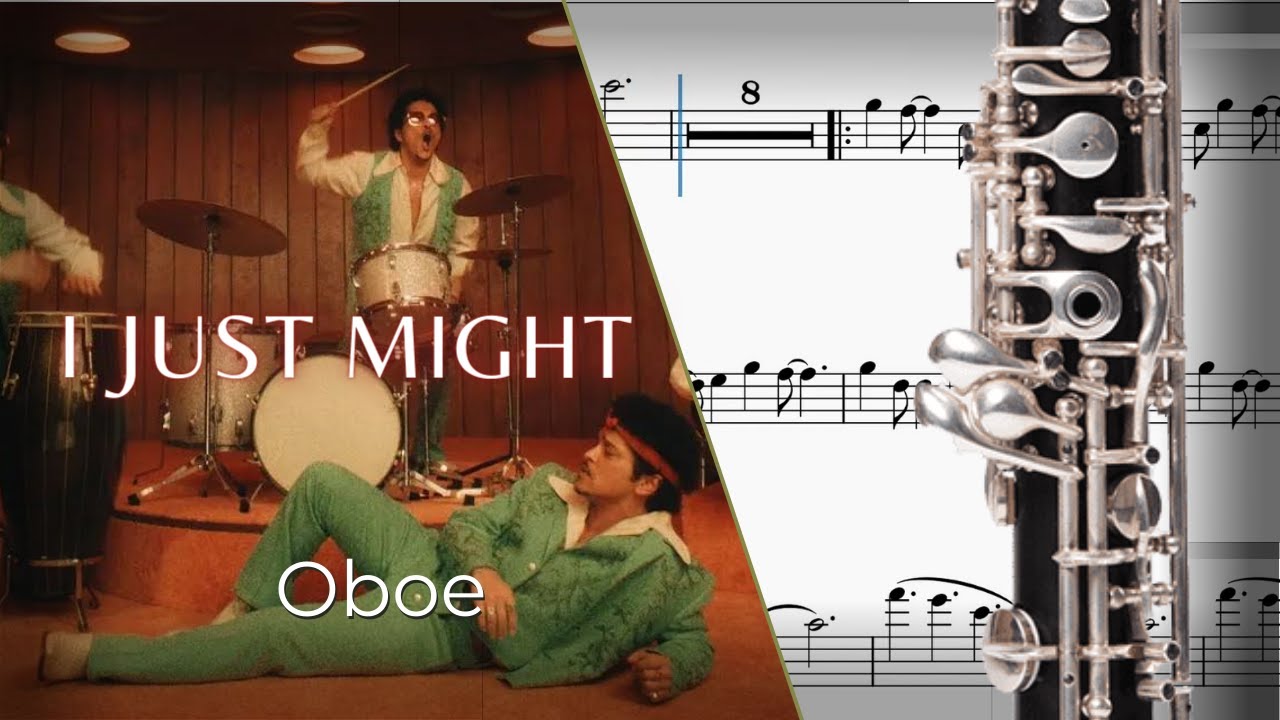 Bruno Mars – I Just Might 🎵 | Oboe Sheet Music (Scrolling Score)