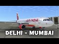 Air India Delhi - Mumbai A320-200🔴 LIVE🔴