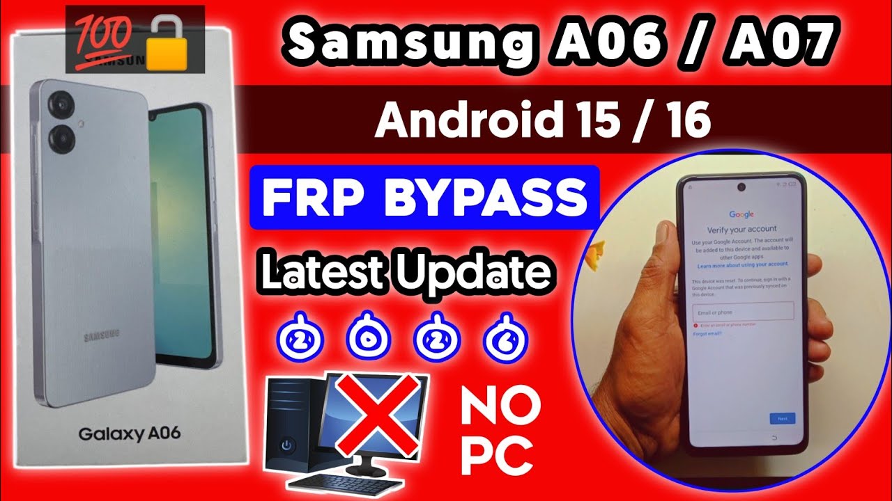 Samsung Galaxy A06 Frp Remove 2026 | Latest Security Update ✓ ALL Samsung Google Account Remove 