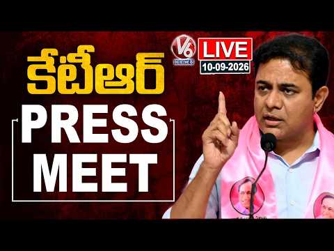 LIVE: KTR Press Meet At Kondal Reddy Land Encroachment Site | V6 News - V6NEWSTELUGU