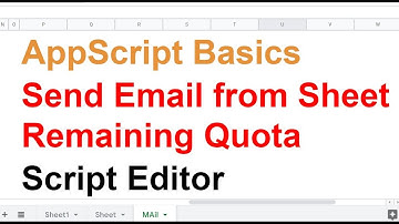 How To Send Mail From Google Sheet by AppScript - JavaScript - Check Daily Remaining Quota- Hindi