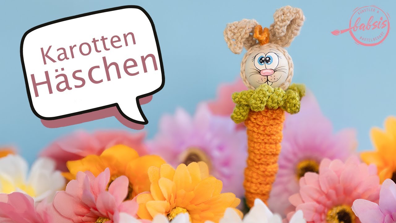 Osterhasen häkeln im Karotten Look Diy Häkelanleitung für Anfänger Sorgenwürmchens