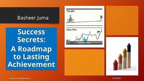 Success Secrets: A Roadmap to Lasting Achievement | Basheer Juma