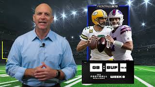 The Green Bay Packers vs. Buffalo Bills highlights FrontPageBets' Week 8 NFL picks