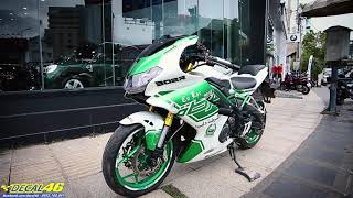 Decal46 Tem Xe Pkl Benelli 302R Thiết Kế Police Dubai Nhôm Xước