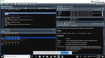 Short Tutorial in R: sweep() and apply()