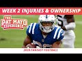 2020 Fantasy Football Week 2 Rankings Update — NFL Week 2 Injuries, Week 2 DraftKings Ownership